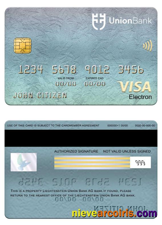 Liechtenstein union bank visa electron card